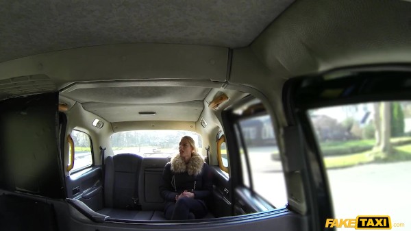 Sexy Dutch lady atke big cock up in her ass in taxi