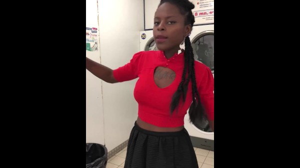 Ebony girl picked up in launderette for intense sex Porn Photo with Olivia naked